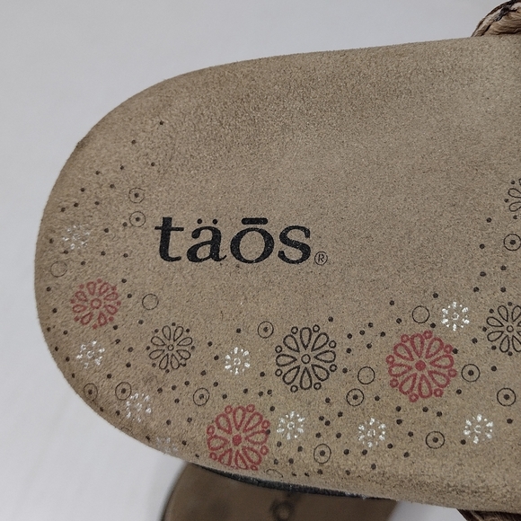 Taos Gift 2 Women's Cocoa Metallic Leather Ruched Braided Comfort Sandals Size12 - Picture 12 of 15